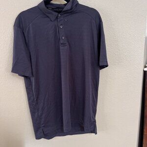 MSX By Michael Strahan Mens Blue Polo Shirt L Moisture-Wicking Polyester